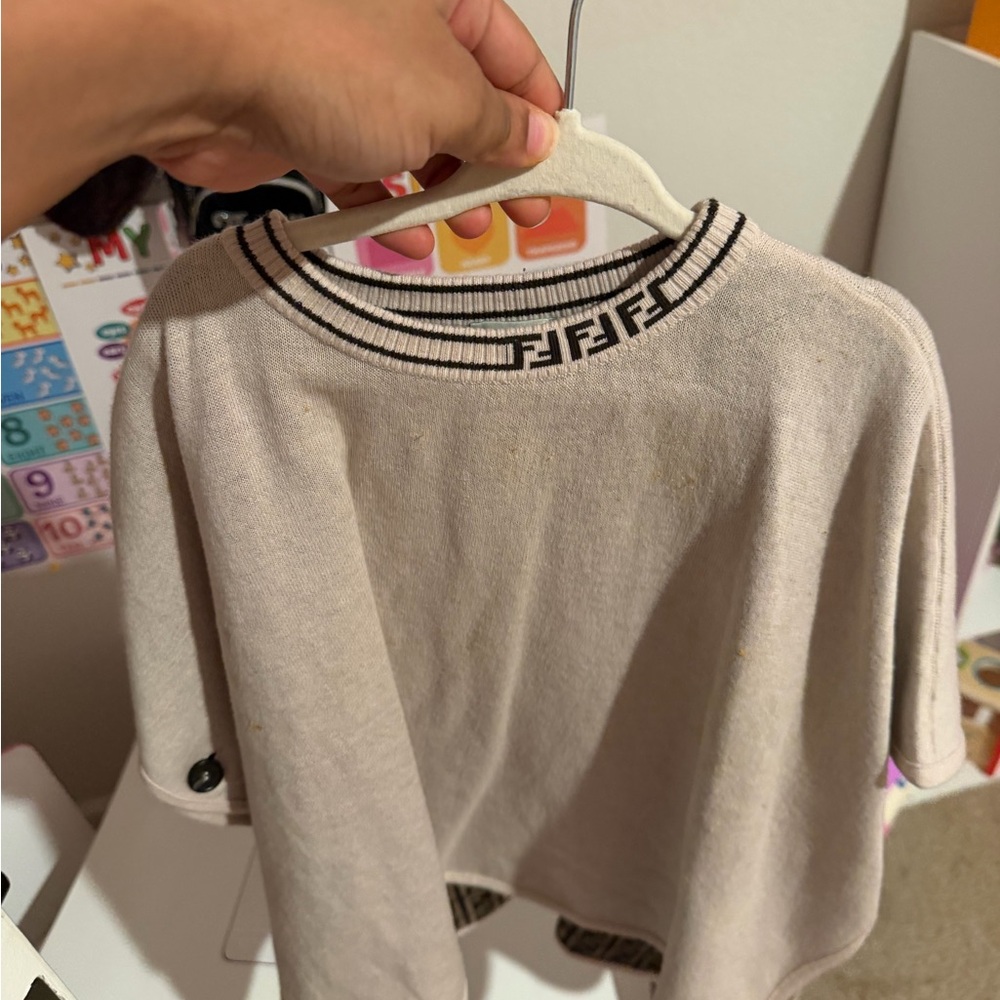 Fendi Kid’s Cream Sweater
